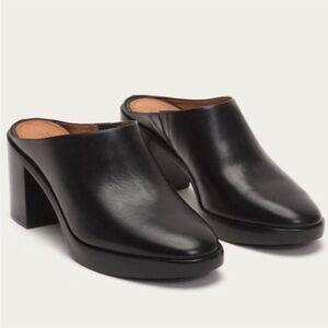 Frye Leather Campus Mules - Black, Size 10